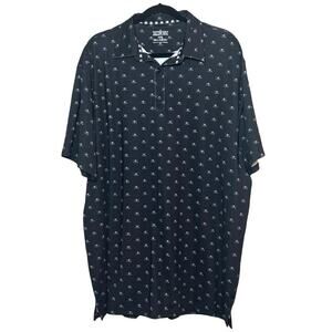 Tattoo Golf Men’s Micro Skull Cool Stretch Polo Black Size 2XL